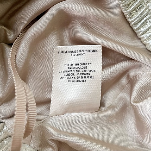 Anthro Leifsdottir Sliced Sliverfield Skirt Gold Leather Floral Mini Skirt, 2 - Picture 8 of 9